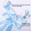 Vodolo Blue Hair Bows for Women,4 PCS Large Bow Hair Clips Tassel Ribbon Bowknot With Long Tail,Ribbon Hair Bows Barrettes for Thick Thin Hair,Nonslip Hair Accessories Christmas Birthday Gifts view 3