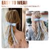 Vodolo Blue Hair Bows for Women,4 PCS Large Bow Hair Clips Tassel Ribbon Bowknot With Long Tail,Ribbon Hair Bows Barrettes for Thick Thin Hair,Nonslip Hair Accessories Christmas Birthday Gifts view 4