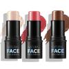 3 Pcs Face Contour Sticks Set, Shades with Highlighter & Blush Sculpted Complexion Wand Contour Long Lasting Natural Buildable Highlighters (01, 05, 06) view 1