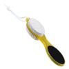 4 in 1 Foot File Callus Remover Multi-Functional Foot Scrubber Brush Feet Pedicure Tools Foot File Rasp with Pumice Stone for Home Foot Care (Yellow) view 3