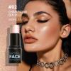 3 Pcs Face Contour Sticks Set - Shades with Highlighter & Blush Sculpted Complexion Wand - Long Lasting Natural Buildable Highlighters & Contouring Bronzer (02, 03, 04) view 2
