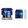 Schick Hydro Silk Sensitive Skin Razor for Women With 5 Moisturizing Razor Blade Refills & Moisturizing Razor Blade Refills for Women with Shower Hanger, 6 Count (Pack of 1) view 1