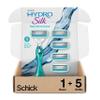 Schick Hydro Silk Sensitive Skin Razor for Women With 5 Moisturizing Razor Blade Refills & Moisturizing Razor Blade Refills for Women with Shower Hanger, 6 Count (Pack of 1) view 2