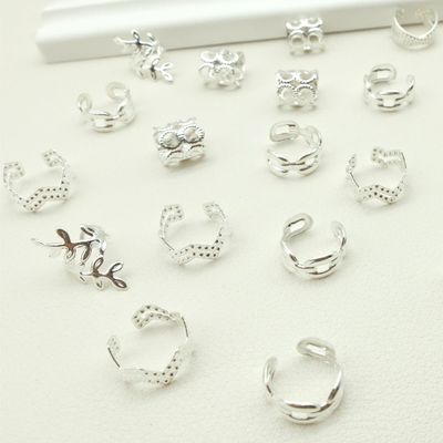 100 pcs Silver Cuff Beads for Hair Loc Hair Jewelry for Braids Accessories for Women Silver Clips for Braids Hair Dreadlocks