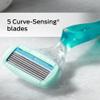 Schick Hydro Silk Sensitive Skin Razor for Women With 5 Moisturizing Razor Blade Refills & Touch-Up Exfoliating Dermaplaning Tool, Face & Eyebrow Razor view 3