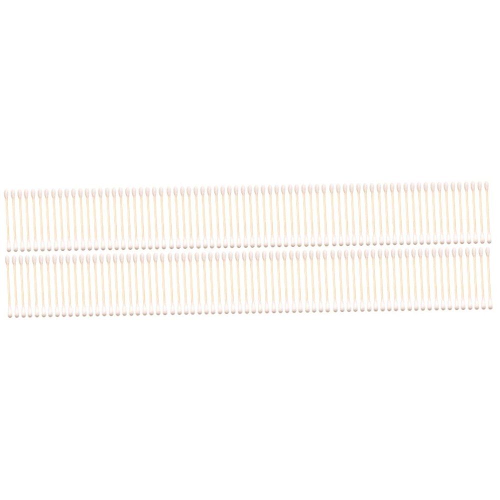 FRCOLOR 900pcs Cotton Stick Double Head Reusable Organic Cotton Swabs for Makeup Cleaning Skin Wound