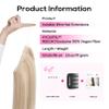 REECHO Invisible Wire Hair Extensions with Thinner Softer Lace Weft 12" Short Straight Clips in Secret Hairpiece for Women 12 Inch (Pack of 1) - Honey Blonde with Highlights view 2