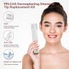 PELCAS Diamond Exfoliating Head Set, 4PCS Dermaplaning Replacement Head for Women Face, Painless Exfoliation & Dead Skin System at Home Only for PELCAS Dermaplaning Tool (BV18-712)-Device Not Included view 3