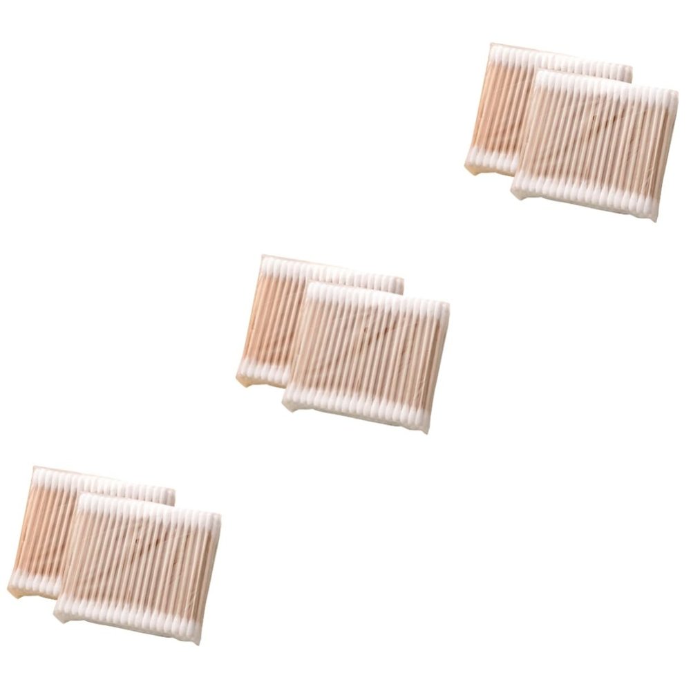 FRCOLOR 3sets Double-tipped Cotton Swabs Gentle for Sensitive for Makeup Removal and Ear Cleaning 5pack*3