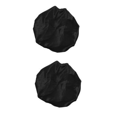 Angoily 2pcs Adjustable Satin Shower Caps for Women Double Hair Bonnets for Bathing Makeup and Night Sleep Versatile Hair Cover for All Types