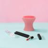 NOLITOY Travel Size Makeup Brushes Makeup Brush Cleaning Bowl Silicone Brush Cleaning Mat Portable Travel Brush Washing Tool for Art Brush Cosmetic Sponge Makeup Brush Sponge view 3