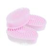 Angoily Silicone Body Exfoliating Brush Gentle Shower Scrubber for All Skin Types Ergonomic Design with Dense Spikes for Deep Cleansing for Bath and Massage Pink view 1