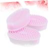 Angoily Silicone Body Exfoliating Brush Gentle Shower Scrubber for All Skin Types Ergonomic Design with Dense Spikes for Deep Cleansing for Bath and Massage Pink view 3