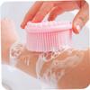 Angoily Silicone Body Exfoliating Brush Gentle Shower Scrubber for All Skin Types Ergonomic Design with Dense Spikes for Deep Cleansing for Bath and Massage Pink view 4