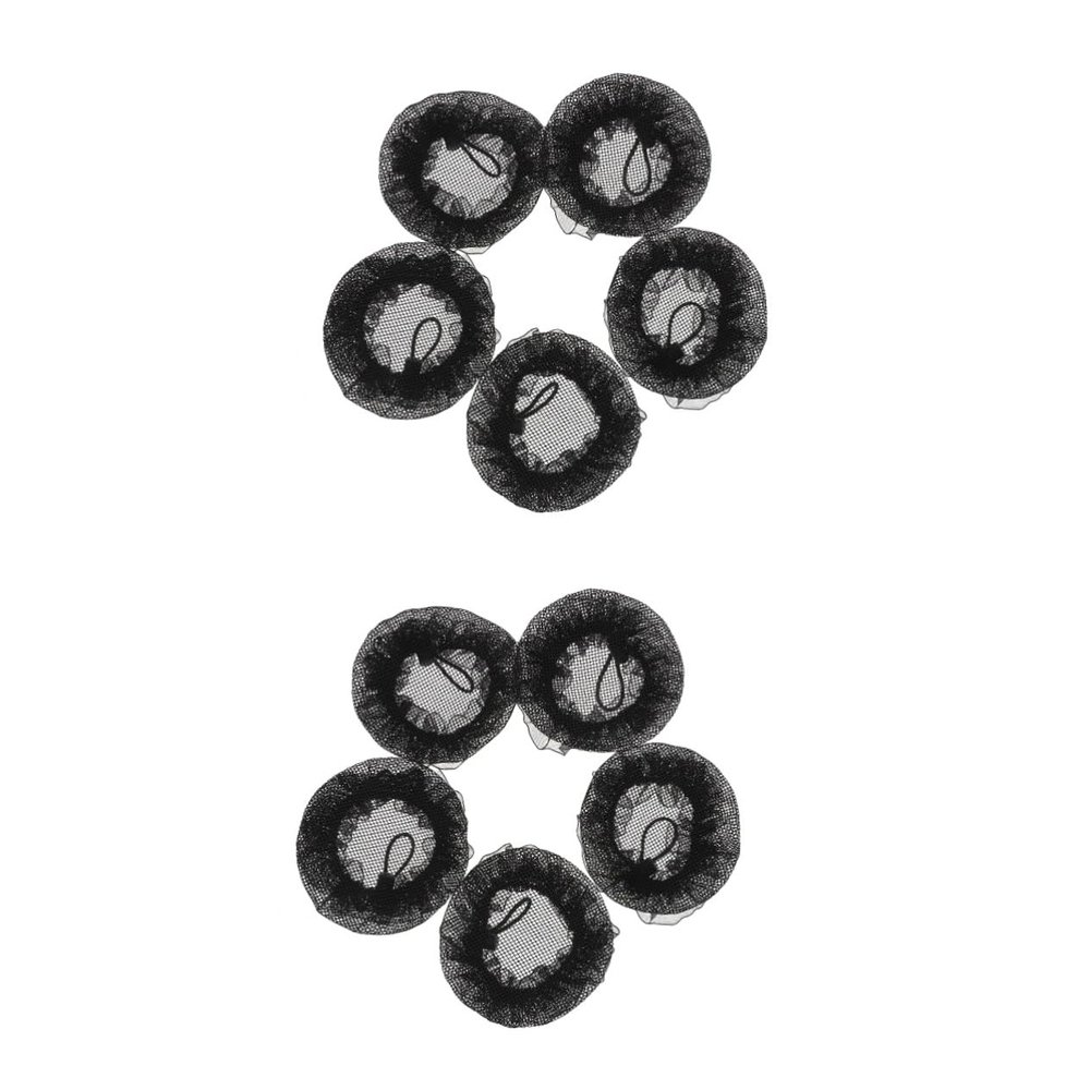 Beavorty 10pcs Elastic Hair Snood Women Hair Bun Holders Mesh Design Medium Comfortable Dancers Nurses and Professional Use