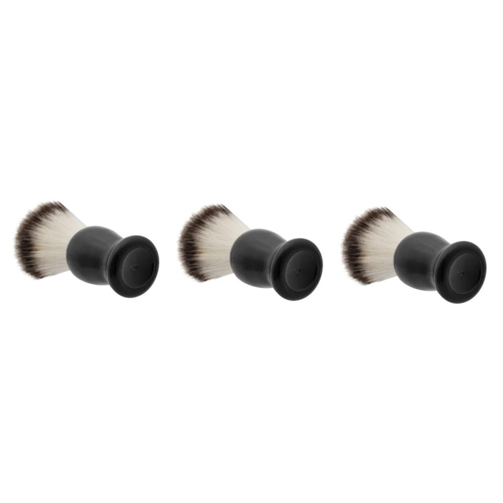 Beavorty 3pcs Beard Styling Tool Plastic Beard Brush Mustache Comb Men's Shave Brush for Daily Cleaning