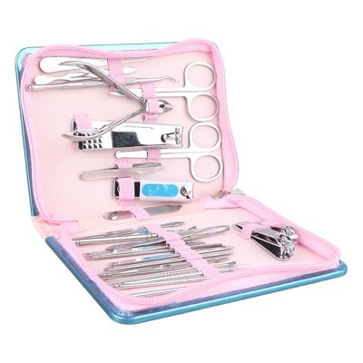 29PCS Manicure Set Pedicure Nail Clippers Kit Stainless Steel Professional Nail Care Tools with Storage Bag for Home Travel, for Men and Women