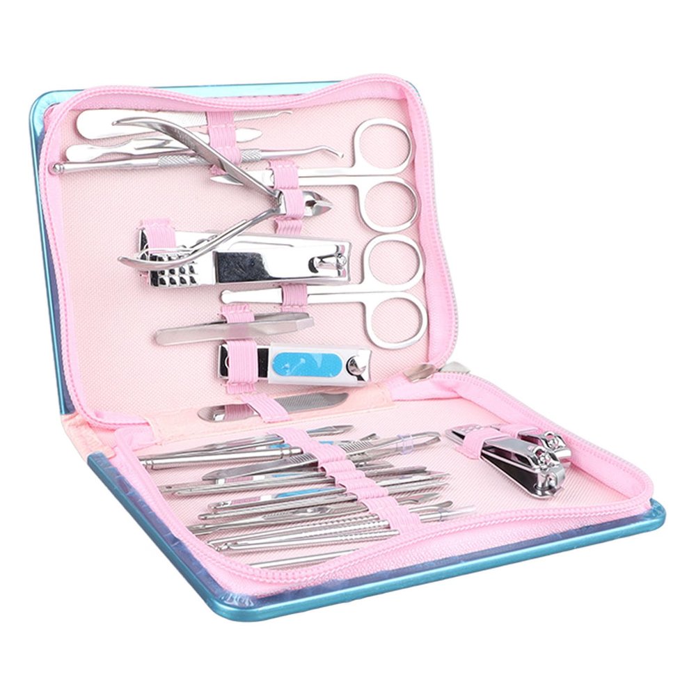 29PCS Manicure Set Pedicure Nail Clippers Kit Stainless Steel Professional Nail Care Tools with Storage Bag for Home Travel, for Men and Women