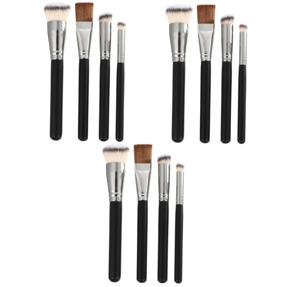FRCOLOR 12pcs Foundation Concealer Makeup Brushes for Liquid Powder for Beginners Professionals