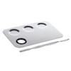 Angoily Stainless Steel Makeup Mixing Palette Reusable Cosmetic Spatula for Foundation Lipstick Pigment Palm-sized Design for Easy Travel Cleaning view 1
