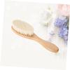 Angoily 3pcs Dense Wool Beard Brush Curved Natural Handle for Cleaning and Grooming for Household and Barber Shop Use Gentle Skin view 3