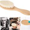 Angoily 3pcs Dense Wool Beard Brush Curved Natural Handle for Cleaning and Grooming for Household and Barber Shop Use Gentle Skin view 4
