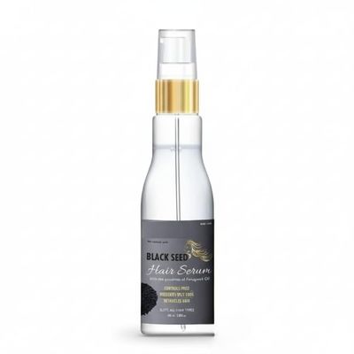 Black Seed Hair Serum for Frizzy & Unmanageable Hair Gives Smooth Silky Touch & Instant Shine And Softness Enriched with Fenugreek & Essential Oils 100ml (Serum)