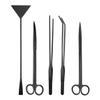 Angoily 5pcs Stainless Steel Aquarium Tool Set Curved Straight Tweezers Scissors and Substrate Spatula for Aquatic Plant Maintenance and Setup view 1