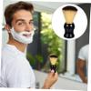 Angoily Two Foaming Shaving Brush Wooden Handle Lightweight and Comfortable Design for Men Grooming Needs view 4