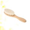 Angoily 2pcs Dense Wool Beard Brush Curved Natural Handle Versatile Shower Brush for Grooming Beards and Boys and Girls Comfortable Natural Oils and Moisturizers view 3
