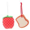 Angoily 2pcs Colorful Bath Sponge for Boys and Girls Gentle Body Scrubber Natural Exfoliating Properties for Showers and view 1