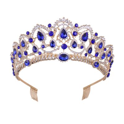 balacoo Luxurious Rhinestone Bridal Crown Headpiece Baroque Wedding Headdress for Bride Perfect Bridal Shower Decorations