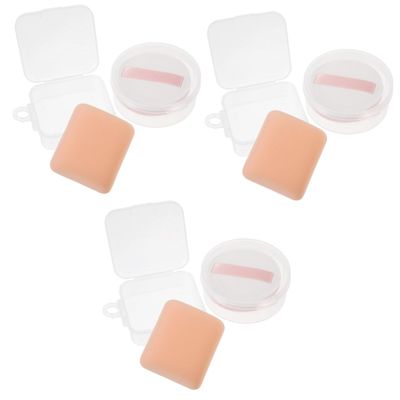 Angoily 6pcs Candy Makeup Sponges Dual-use Face Powder Puff for Women Easy to Clean for Wet Dry Application for Home Salon Use