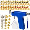 YINPAD Ear Piercing Gun, Reusable Ear Piercing Kit, Package Includes 24 pcs Surgical Grade Anti-sensitivity Piercing Gun Earrings, 10 pcs Cubic Zirconia Fashion Earrings (Gold) view 1