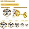 YINPAD Ear Piercing Gun, Reusable Ear Piercing Kit, Package Includes 24 pcs Surgical Grade Anti-sensitivity Piercing Gun Earrings, 10 pcs Cubic Zirconia Fashion Earrings (Gold) view 2