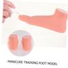 Ipetboom Manicure Foot Model 2 Pack for Nail Art Practice Silicone Pedicure Training Tool with Realistic Skin Touch Lightweight and Durable Fake Feet view 3