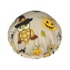 WURTON Halloween Pumpkin and Owl Print Soft Shower Cap for Women, Reusable Environmental Protection Hair Bath Caps view 1