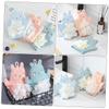 Angoily 3pcs Bath Gloves for Shower Mitt Glove Body Exfoliator Spa Massage Mitt Scrub Wash Bath Scubs for Soft Smooth Revitalized Skin view 2