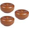 FOMIYES 3pcs Men Shaving Bowl Lid Shaving Soap Bowl for Men Beard Soap Storage Wooden for Home Barber Shop view 1