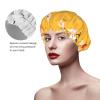 WURTON Chicken Chick Print Soft Shower Cap for Women, Reusable Environmental Protection Hair Bath Caps view 4