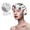 WURTON Dogs pattern Print Soft Shower Cap for Women, Reusable Environmental Protection Hair Bath Caps view 4