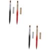 balacoo 4pcs Double Sided Retractable Lip Brush Makeup Tool for Eyes Versatile Cosmetic Brush Lip Wands for Women view 1