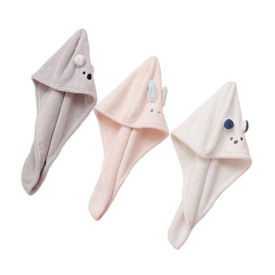 Angoily Microfiber Hair Towel Wraps 3pc Set Fast Drying Cap Soft Fleece for Women's Hair Care
