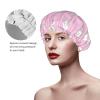 ADovz Cute Swan Shower Cap Reusable Double Layers Waterproof Bath Hair Cap Adjustable Elastic Band Shower Caps for Women Long Hair with PEVA Lined Shower Hat for Home Spa Salon Bathing, 10.6 Inch view 4
