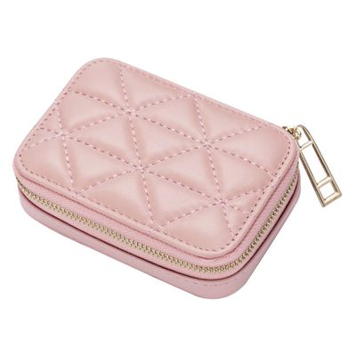 DOITOOL Portable Lipstick Bag Cattlehide Makeup Storage Pouch with Mirror Travel Organizer for Lipstick and Lip Gloss Compact Design for Outdoor Use