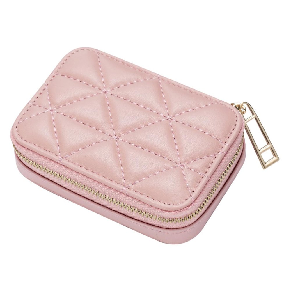 DOITOOL Portable Lipstick Bag Cattlehide Makeup Storage Pouch with Mirror Travel Organizer for Lipstick and Lip Gloss Compact Design for Outdoor Use