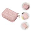 DOITOOL Portable Lipstick Bag Cattlehide Makeup Storage Pouch with Mirror Travel Organizer for Lipstick and Lip Gloss Compact Design for Outdoor Use view 2
