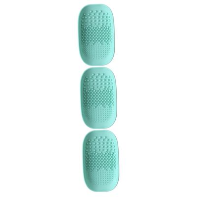 balacoo 3pcs Makeup Brush Cleaning Plate Makeup Brush Scrubber Material Easy to Clean Compact Design