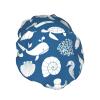WURTON Underwater Marine Life Print Soft Shower Cap for Women, Reusable Environmental Protection Hair Bath Caps view 2