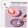 balacoo 3sets Silicone Makeup Brush Cleaner Drying Basket Bowl for Cleaning of Makeup Tools for Eyeshadow and Brow Brushes Convenient Drying view 2